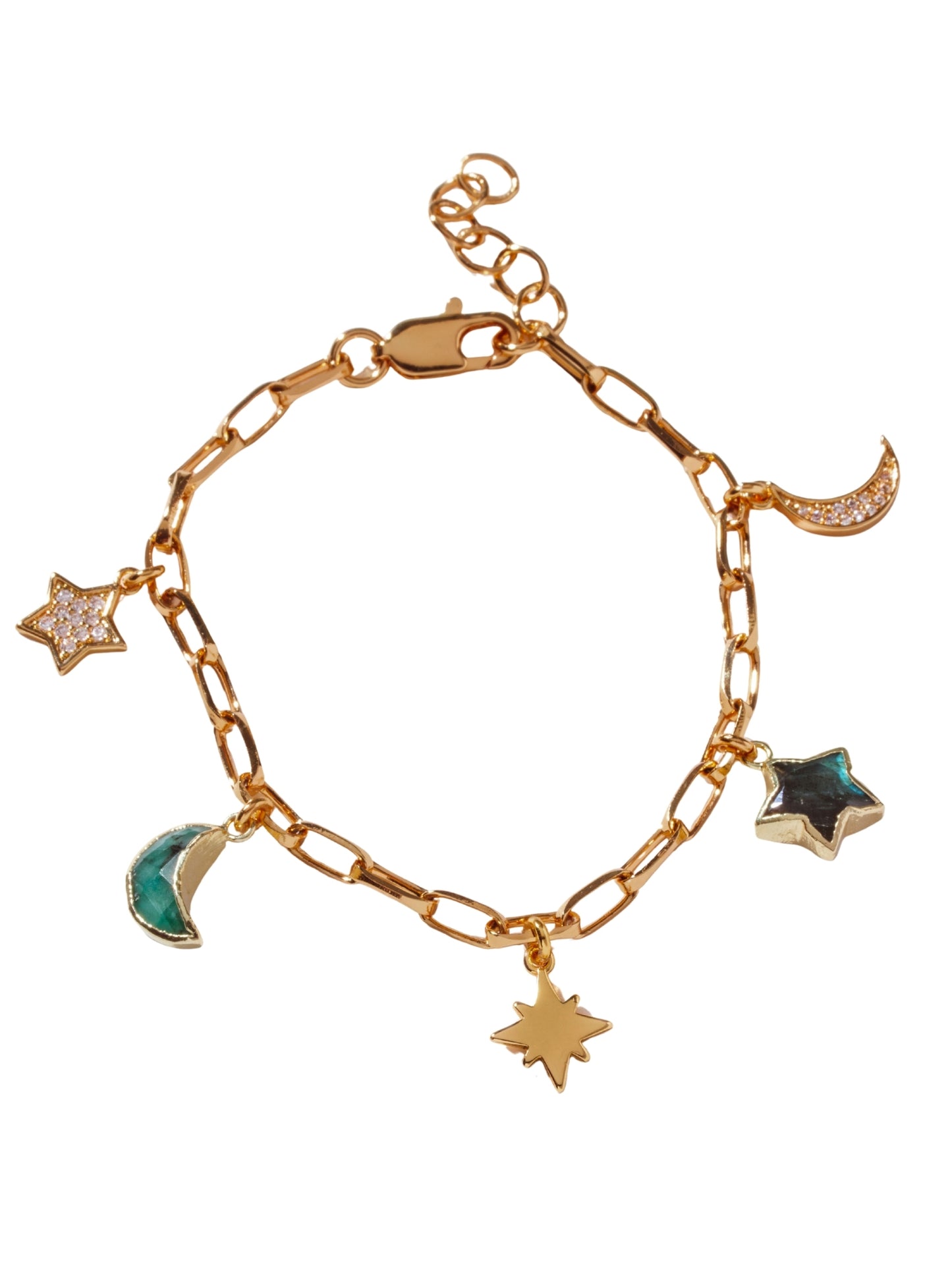 Lunar Charm Necklace Celestial Gold Jewelry