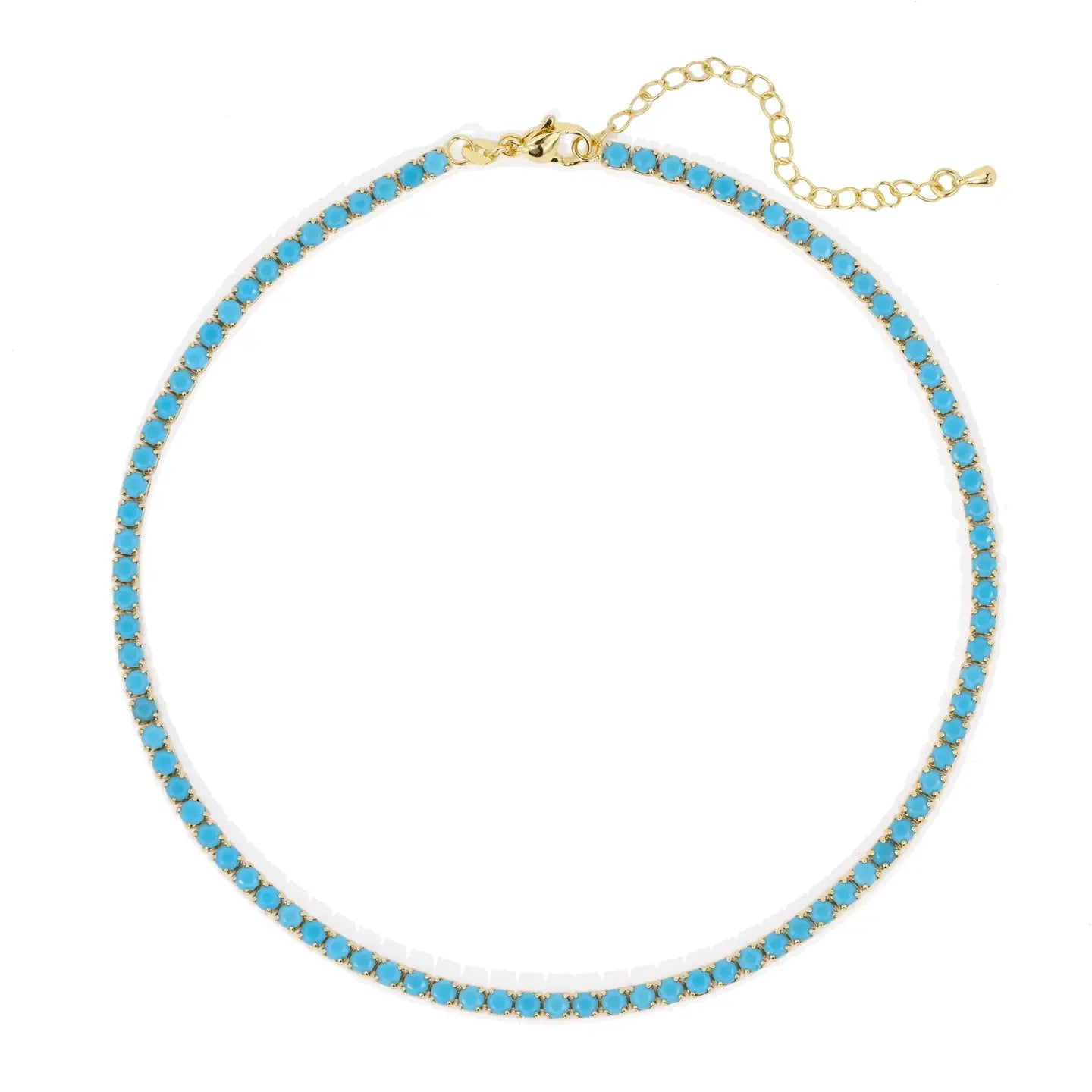 Ramadan Turquoise Choker — 18k Gold Plated Tennis Choker