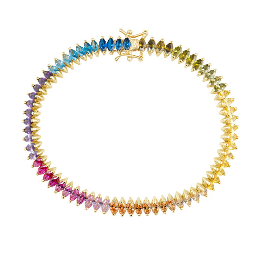 Ramadan Rainbow Bracelet - 18k Gold Plated Tennis Bracelet