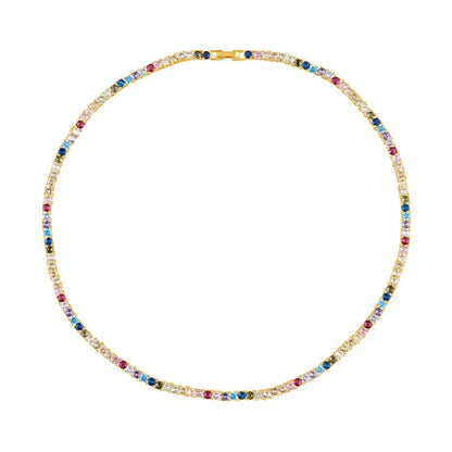 Ramadan Rainbow Necklace — 18k Gold Plated Tennis Necklace