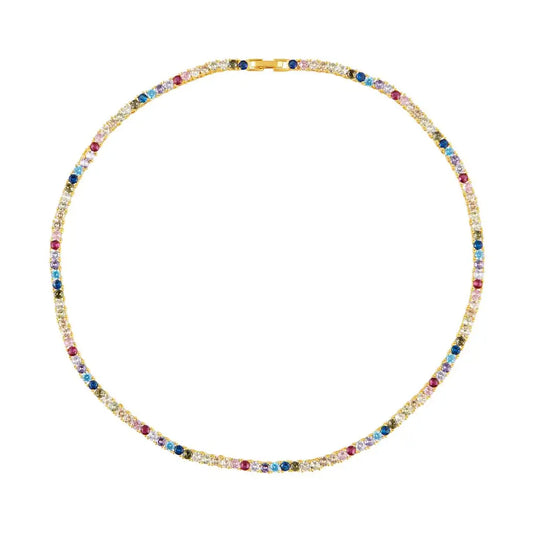 Ramadan Rainbow Necklace — 18k Gold Plated Tennis Necklace