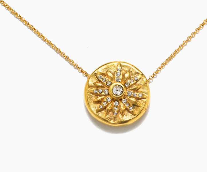 Sun Necklace Gold Pendant