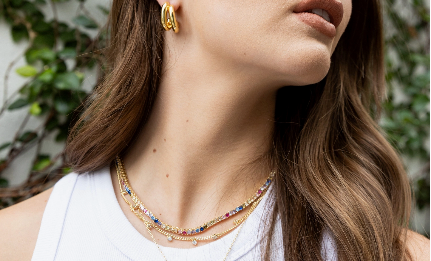 Ramadan Rainbow Necklace — 18k Gold Plated Tennis Necklace