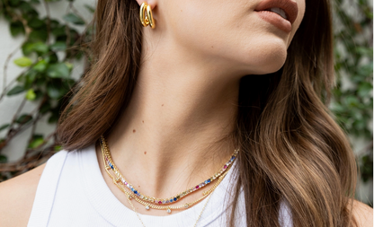 Ramadan Rainbow Necklace — 18k Gold Plated Tennis Necklace